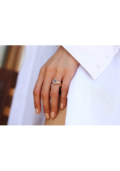 Reis Kuyumculuk T6072 Debut Band Ring Pembe Altın Yüzük