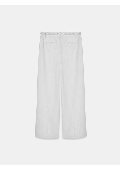 Dilvin 72688 Örgü Kemerli Pantolon-gri