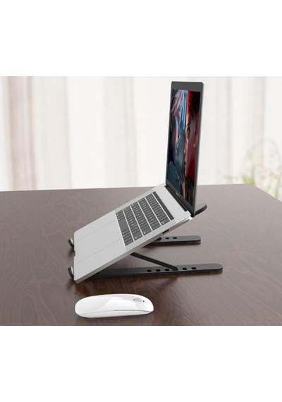 Yükseklik Ayarlı Plastik Laptop Standı, Kolay Kurulum, Taşınabilir, Ergonomik Ve Konforlu, Bilgisayar Standı