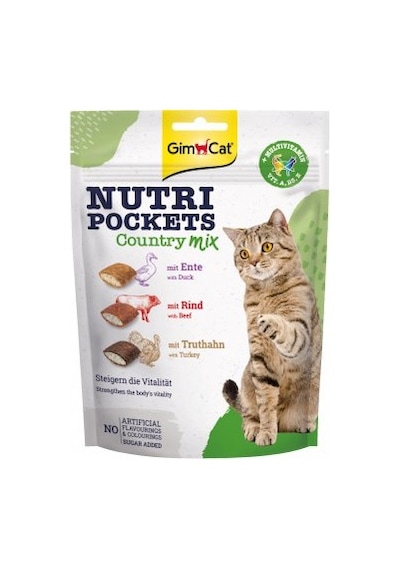 Gimcat Nutri Pockets Country Mix Yetişkin Kedi Ödülü 150 G