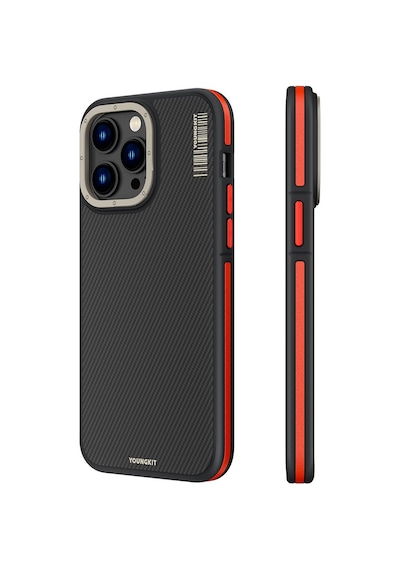Youngkit Apple Uyumlu iPhone 14 Pro Magsafe Şarj Özellikli 600d Kevlar Kılıf