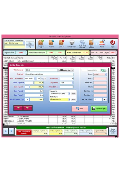 Manav Şarküteri Kasap Barkodlu Satış Programı - Terazi Uyumlu