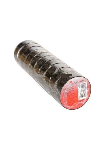3M 18 Mm Pvc Siyah İzole Elektrik Bant 10'lu Paket