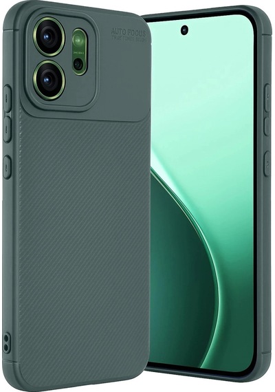 Oppo Reno 14f Auto Focus Karbon Kapak - Koyu Yeşil