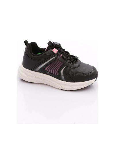 Pepino 2081 Çocuk Filet Spor Ayakkabı Beyaz Siyah Pembe