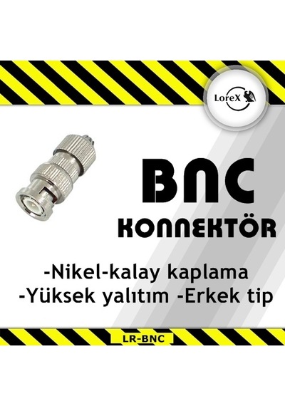 Lorex Vidalı Bnc Konnektör 50 Adet - Güvenlik Kamerası Bağlantı
