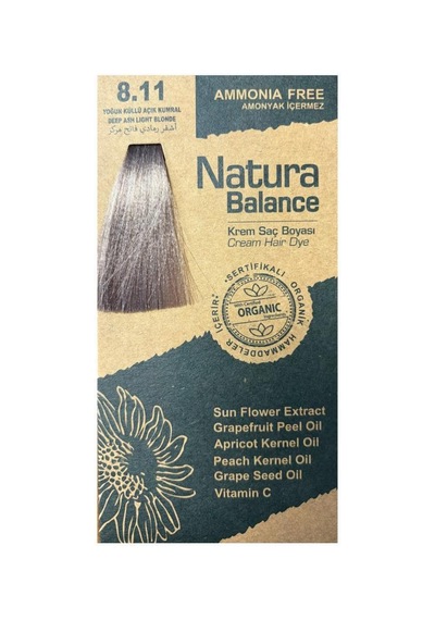 Natura Balance Saç Boyası 8.11 Yoğun Küllü Açık Kumral