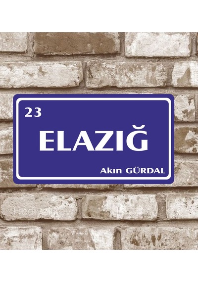 Kişiye Özel Metal Plaka Elazığ 23 Retro Poster (29X15)