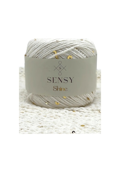 Sensy Shine Pullu Örgü Ipi Ekru