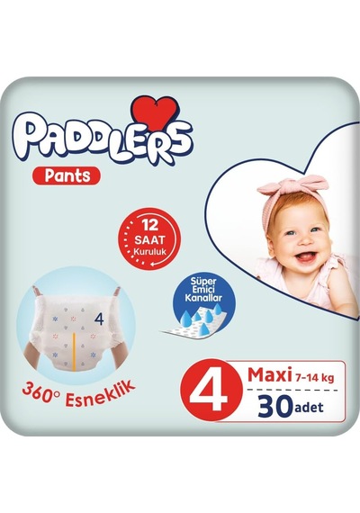 Külot Bebek Bezi 4 Numara Maxi 30 Adet 7-14 Kg Eko Paket