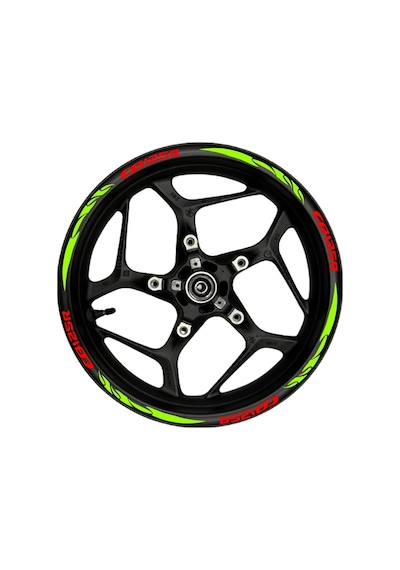 Cb125r Kırmızı Yazılı Neon Fıstık Yeşili Pençe Şeritli