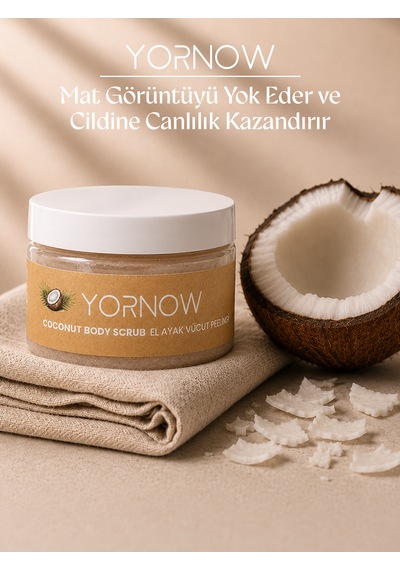 Yornow Hindistan Cevizi Özlü El, Ayak Ve Vücut Peelingi 300 Ml Nemlendirici Ve Pürüzsüzleştirici Bakım