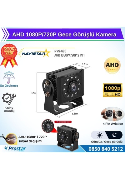 Ahd 1080p/720p Dönüşümlü 11 Ledli Gece Görüşlü Kamera