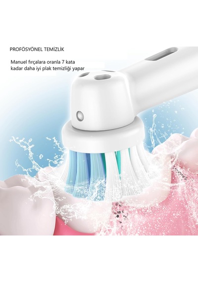 Lexroo Diş Fırçası Yedek Fırça Başlıkları, Oral B Braun İçin 8 Ad