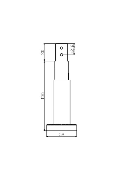 Ayrıntıshop Wc Kabin Bingolu Boru Alüminyum Ayak 15 Cm Lik Paslanmaz
