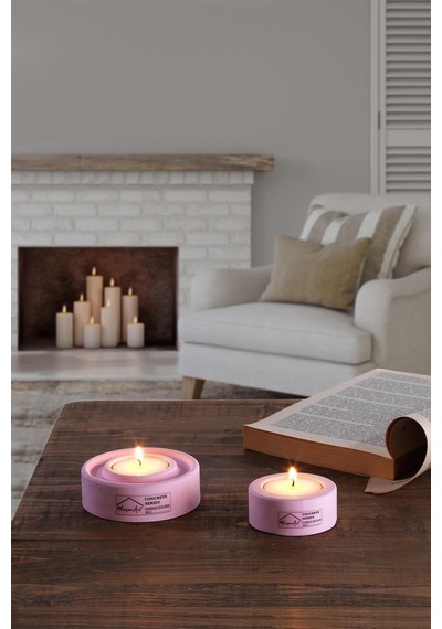 Holder 2'li Set Mumluk Tea Light Mumluk Seti Dekoratif Şamdan Mumluk 001