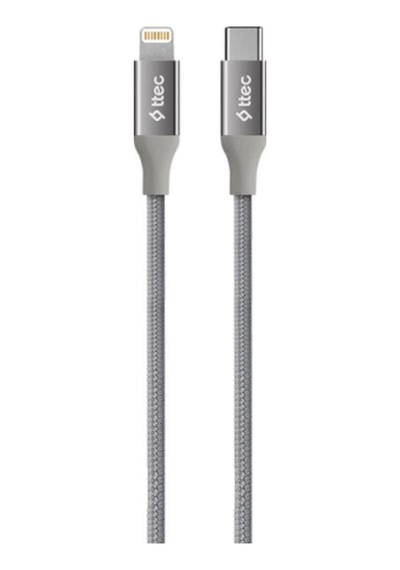 Ttec Type C Apple Uyumlu iPhone 11 12 13 14 Pro Max Lightning Şarj Ve Data Kablosu, Örgü Halat Tipi