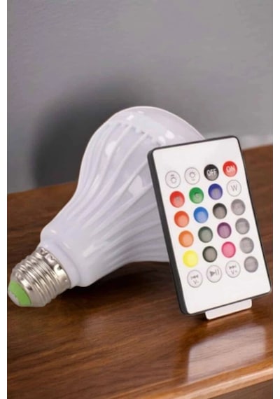 Hubrendy Tekno Kablosuz Bluetooth Hoparlör Led Lamba