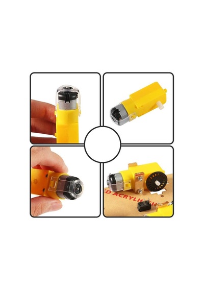 4 Adet Akıllı Robot Arduino 6v 250 Rpm Dc Motor Ve Tekerlek Set