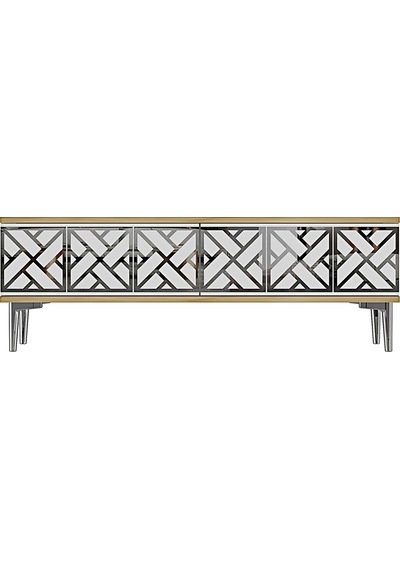 Tsa1238dbs Arex Tv Sehpası Safirmeşe-beyaz-silver 120cm