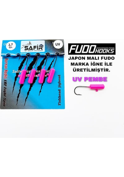 Safir Rocket Plus Uv Ve Glow Jig Head (Japon Fudo Iğne)
