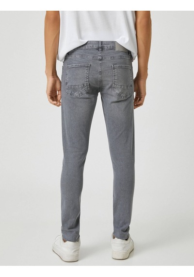 3SAM40025ND Koton Super Skınny Erkek Jean Pantolon GRİ Gri