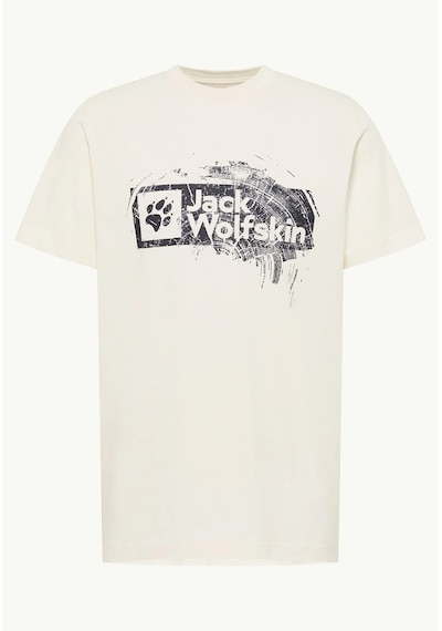 Jack Wolfskin Brand Erkek Tişört Beyaz Beyaz