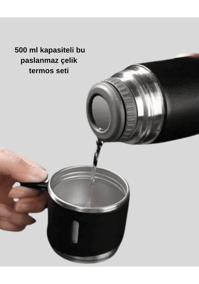 Termos 500 Ml Çift Kat Paslanmaz Çelik Vakumlu Sızdırmaz Kapaklı Çok Renkli