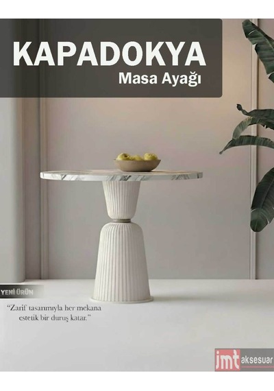 Kapadokpa 72 Cm Yemek Masası, Ofis Ve Toplantı Masası Ayağı Beyaz Beyaz