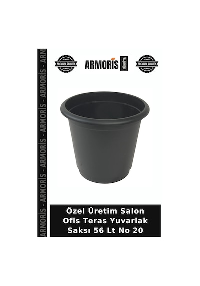 Özel Üretim Salon Ofis Teras Yuvarlak Saksı 56 Lt No 20