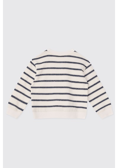 Panço Erkek Bebek Bisiklet Yaka Baskı Detaylı Ekru Sweatshirt 2621bb08015 Krem