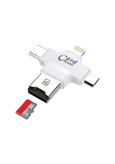 Lightning +microusb + Type-c Tf Kart Okuyucu Adaptör Reader-fc491