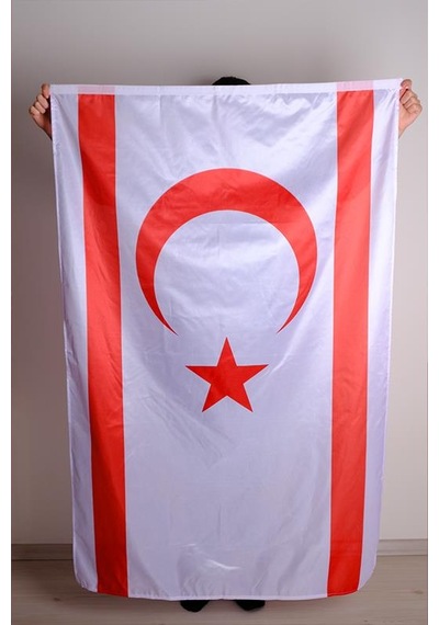 Kıbrıs Milli Gönder Bayrağı Raşel Kumaş Dijital Baskı 70x105 cm