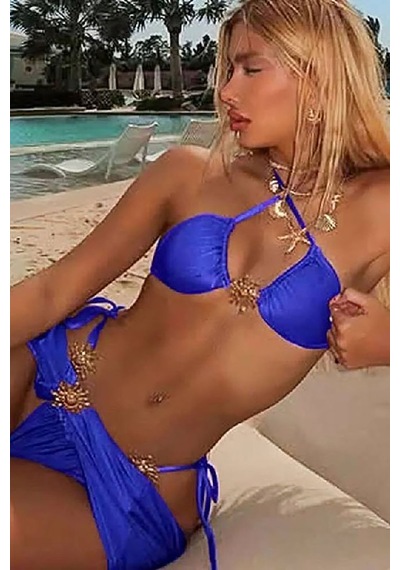 Maria Moderna Bohem Bikini Set - Mavi