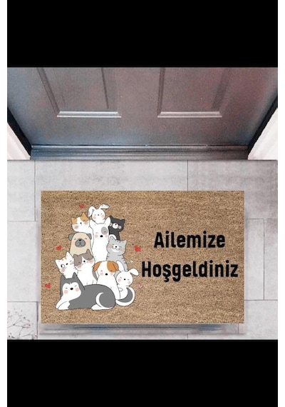 Kapı Önü Paspası Dekoratif Dijital Baskı Kişiye Özel P-2413 Renkli