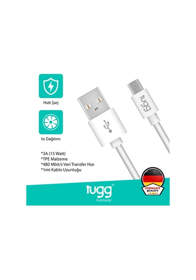 Tugg Germany 104603 Şarj Kablosu 1m Usb- Micro