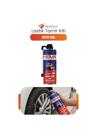 Lastik Tamir Kiti Sprey 400 Ml Acil Patlak Lastik Onarıcı Şişirici Köpük