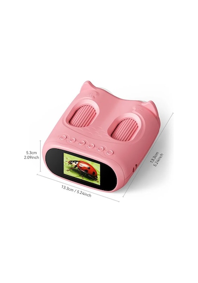 387 Pembe 2'si 1 Arada Dijital Çocuk Mikroskobu & Dürbün - 1000x Büyütme, 1000 Metre Menzil, 2 Mp Full Hd Ekranlı Eğitici Bilim Kiti