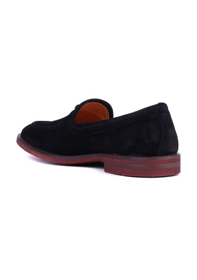 Shoetyle - Hakiki Süet Deri Siyah Renk Erkek Loafer - 900-4792-1477