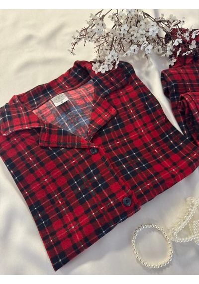 Mh Moony Homewears 2'li Termal Ekose Yılbaşı Hediyesi Termal Kışlık Pijama Takımı Muhteşemm Kırmızı Mh Moony Homewears 2'li Termal Ekose Yılbaşı Hediyesi Termal Kışlık Pijama Takımı Muhteşemm Kırmızı