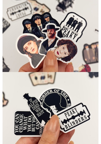 Peaky Blinders Sticker Paketi 27 Parça Kaliteli Su Geçirmez Etiket Seti Çok Renkli