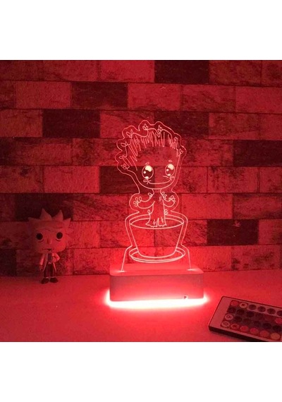 Özel Tasarım Sevimli Ağaç 3D Led Lamba
