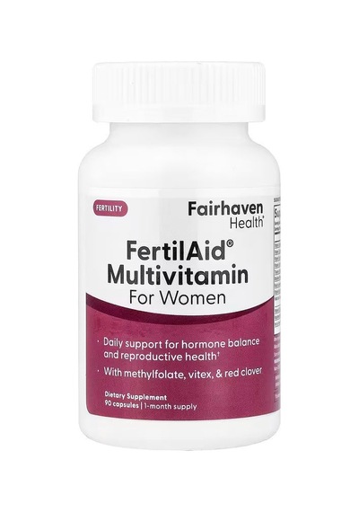 Fairhaven Health Fertilaid Multivitamin For Women With Methylfolate Vitex, & Red Clover 90 Capsules