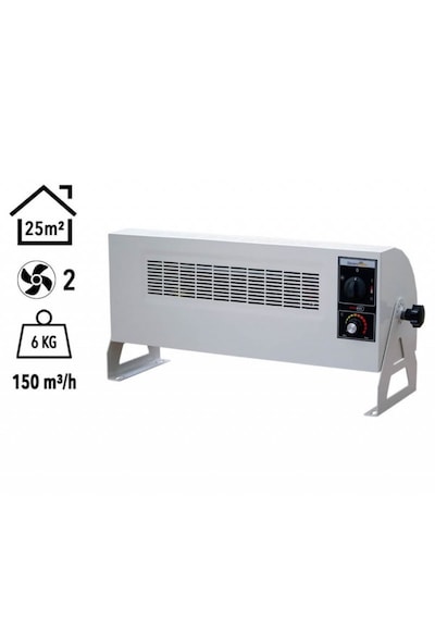 Heatbox Hb3602000k 360 2000w Monofaze Elektrikli Fanlı Isıtıcı Krem
