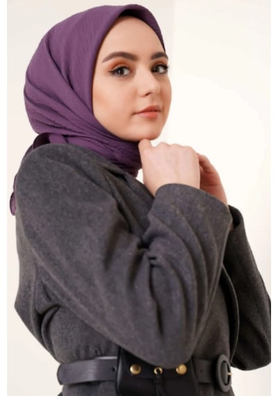 Melodi Scarf Kadın Tesettür Mio Caz Eşarp Hijab Lavanta Lavanta