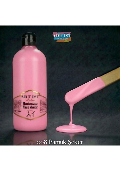 Multisurfaces Hibrit Akrilik Boyalar - 008 Pamuk Şeker Ahşap, Taş Tozu, Hobi, Dıy
