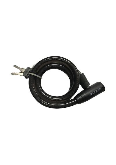 Zozo 12x800 MM Anahtarlı Bisiklet Kilidi Siyah Çok Renkli