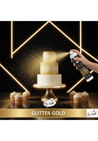 Glitter Sprey Altın Gold Boya 250 Ml Yenilebilir Simli Pasta Spreyi