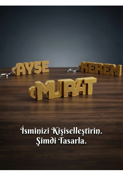 Kişiye Özel İsim Anahtarlık Çok Renk