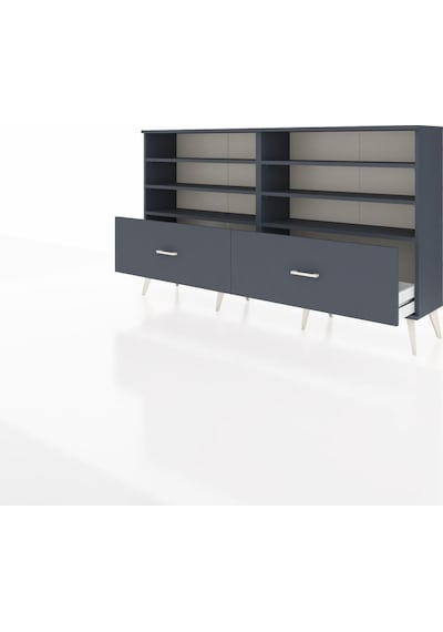 Arges Konsol 6 Raflı 2 Çekmeceli 176x30x99 Antrasit-antrasit Antrasit-antrasit Arges Konsol 6 Raflı 2 Çekmeceli 176x30x99 Antrasit-antrasit Antrasit-antrasit